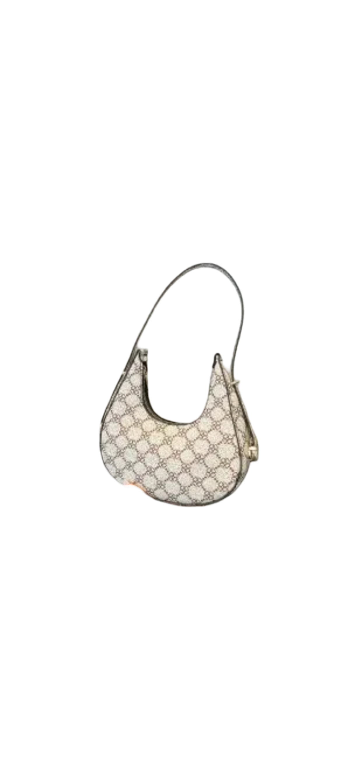 La white￼ cream mocha purse